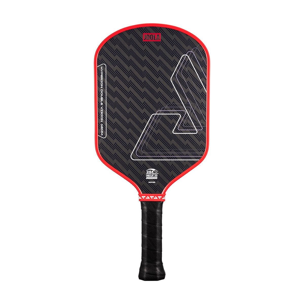 White background, product image of the JOOLA Hyperion Double Vision pickleball paddle.