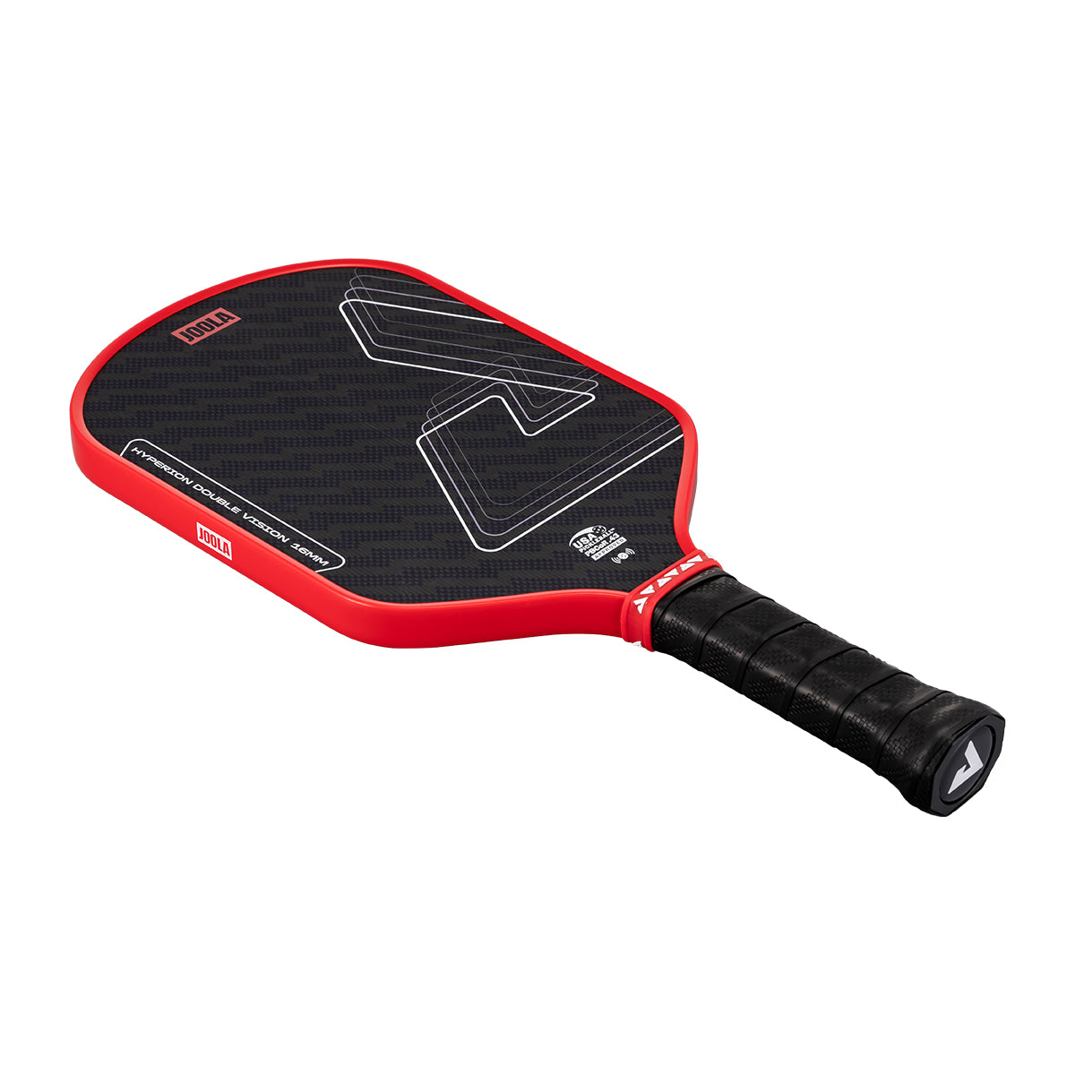 White background, product image of the Hyperion Double Vision pickleball paddle.