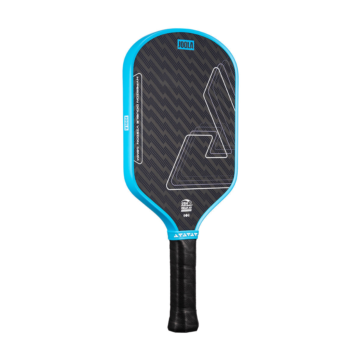 White background, product image of the Hyperion Double Vision pickleball paddle.