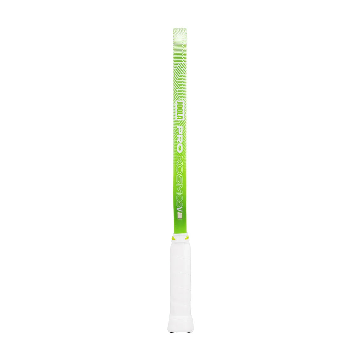 JOOLA Pro Kosmos V table tennis paddle with green patterned blade and white grip