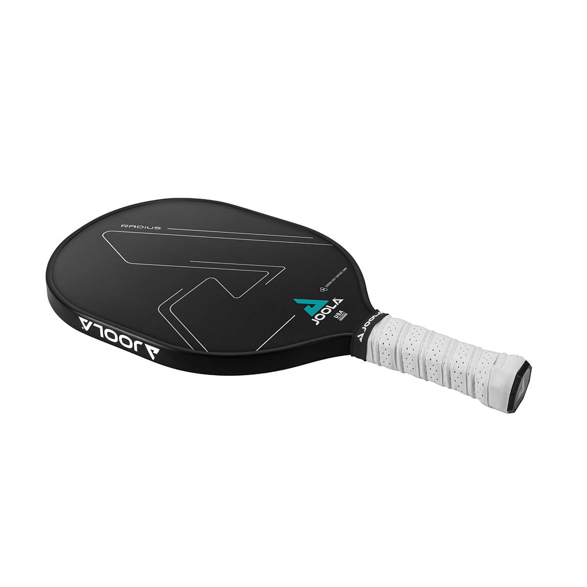 White Background Image: Angled view of the JOOLA CGS 16 mm Radius pickleball paddle.