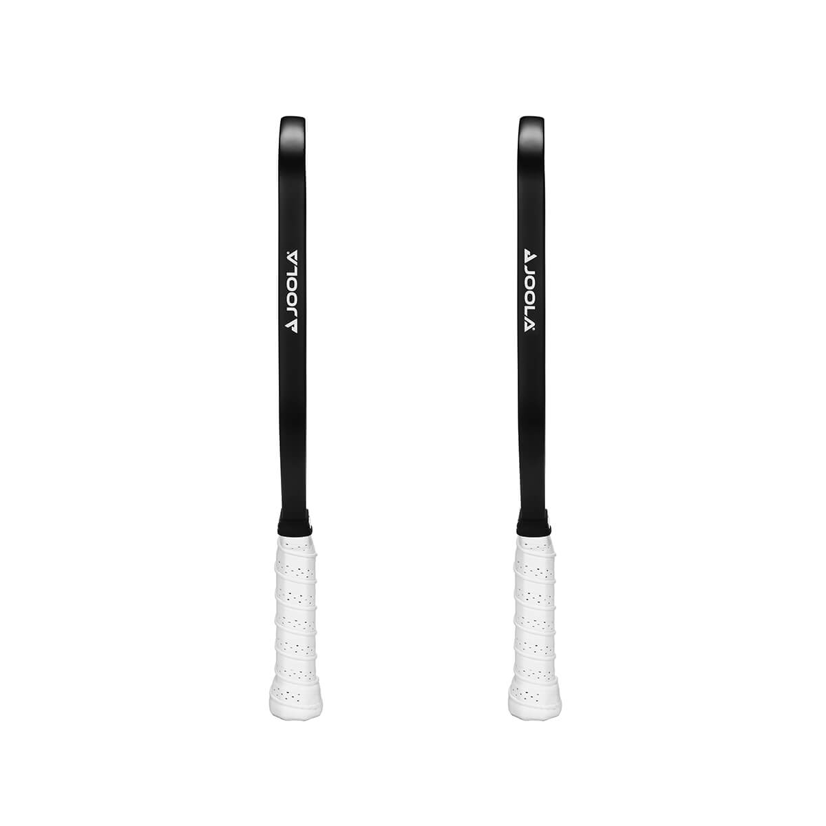 White Background Image: Side view of two JOOLA Solaire CFS 14 mm Pickleball paddles.