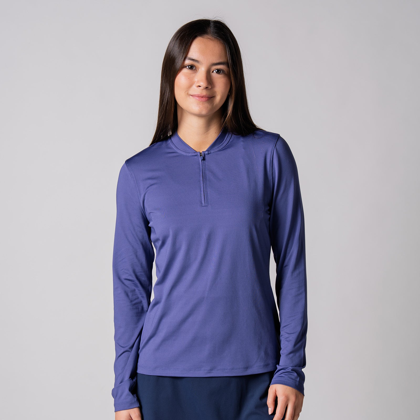 Pull à fermeture éclair quart de tour pour femme