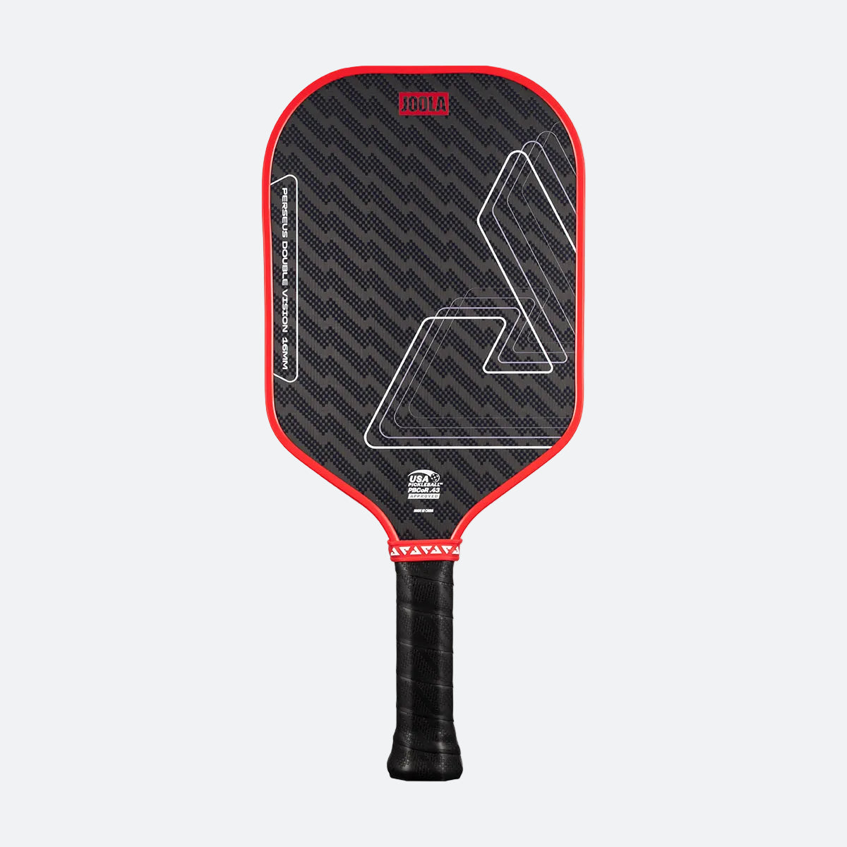White background, image of the Perseus Double Vision pickleball paddle.