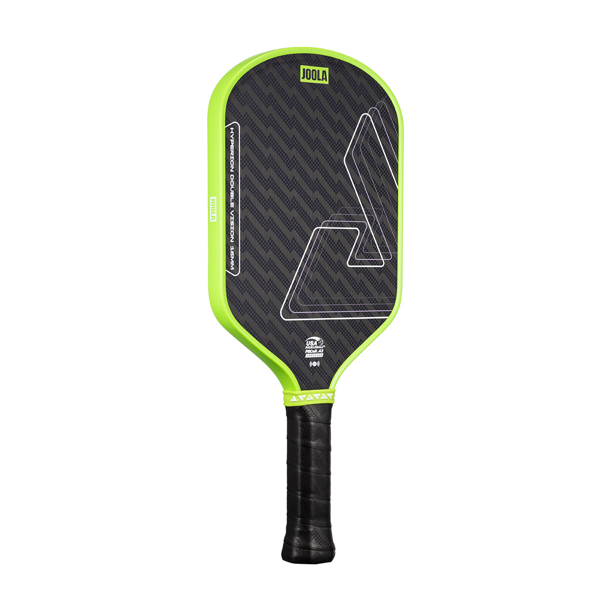 White background, product image of the Hyperion Double Vision pickleball paddle.