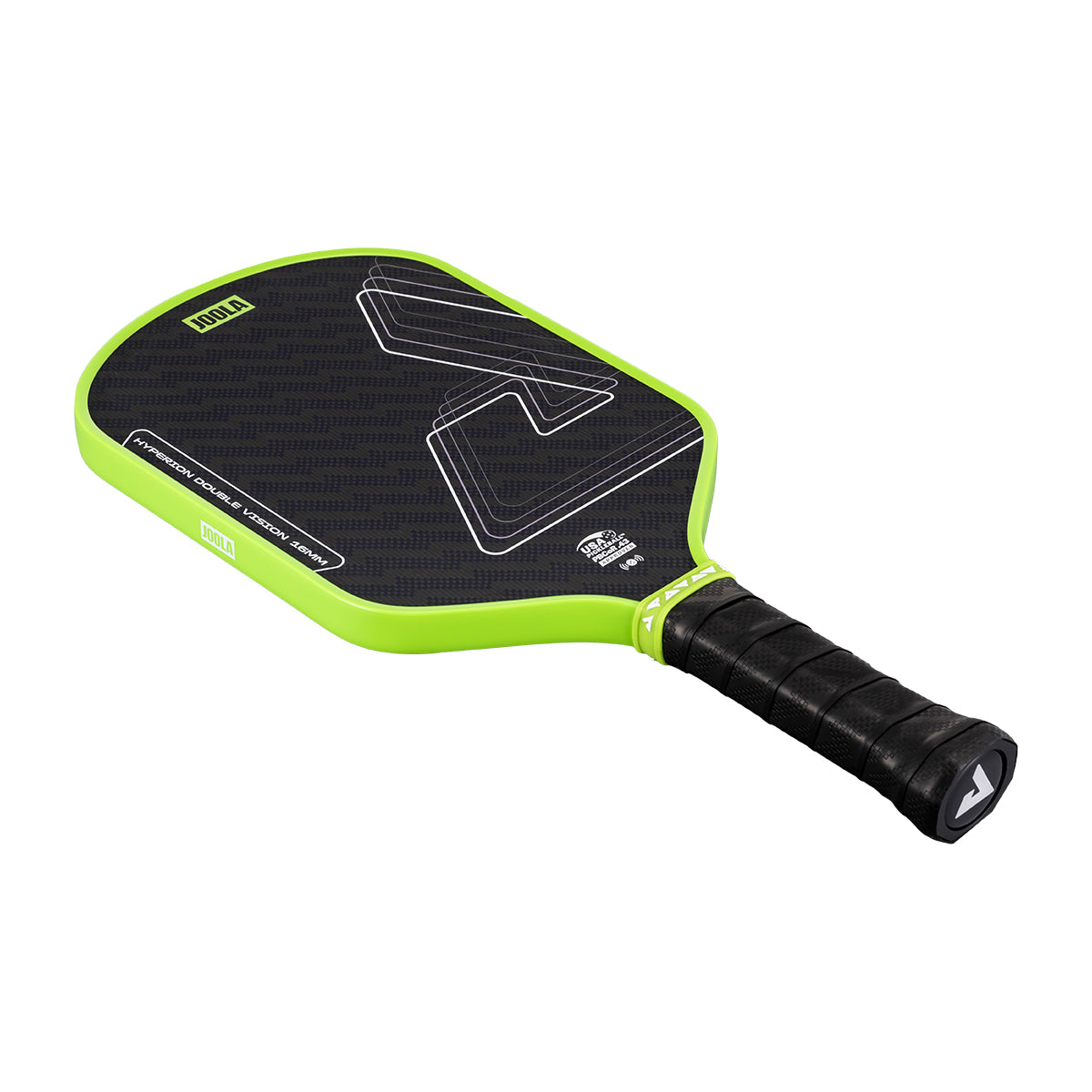 White background, product image of the Hyperion Double Vision pickleball paddle.