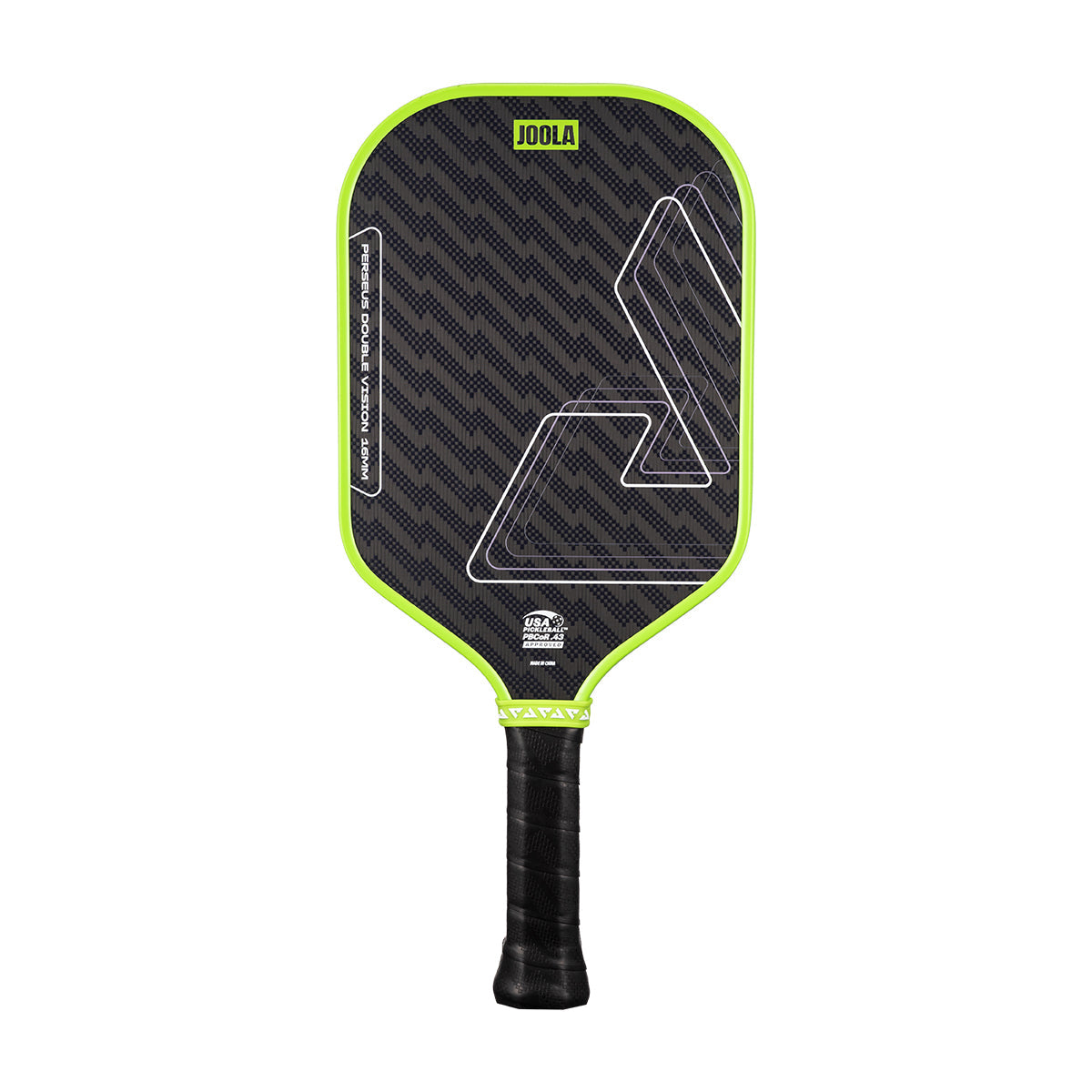 White background, image of the Perseus Double Vision pickleball paddle.