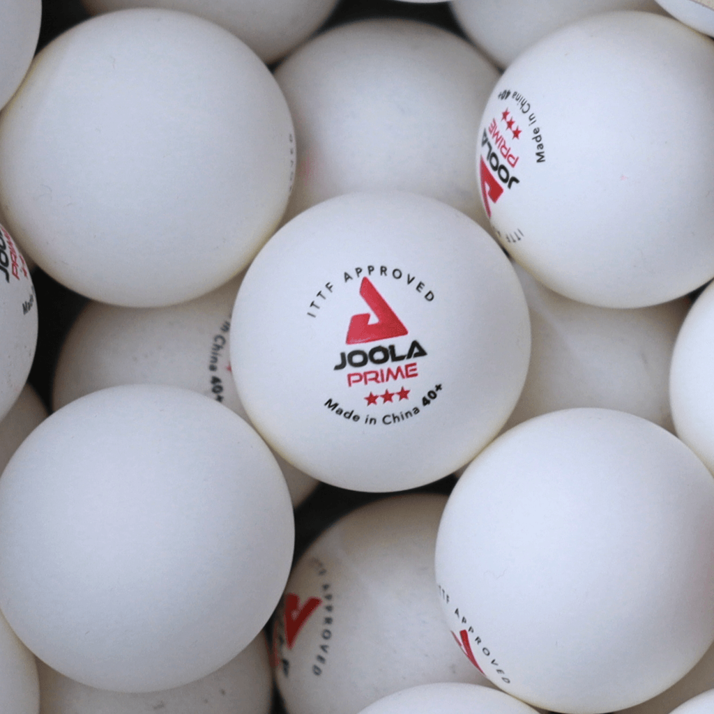 Image: A bunch of white JOOLA Prime Balls